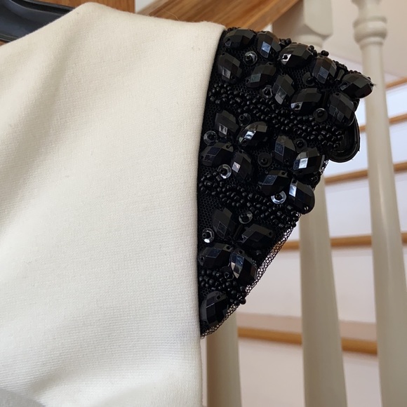 XOXO WHITE AND BLACK PEPLUM FORMAL DRESS - Picture 7 of 8